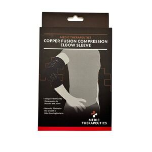 Medic Therapeutics Copper Fusion Compression Elbow Sleeve‎ Support Size L